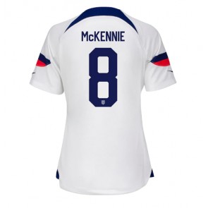 Förenta staterna Weston McKennie #8 kläder Kvinnor VM 2022 Hemmatröja Kortärmad